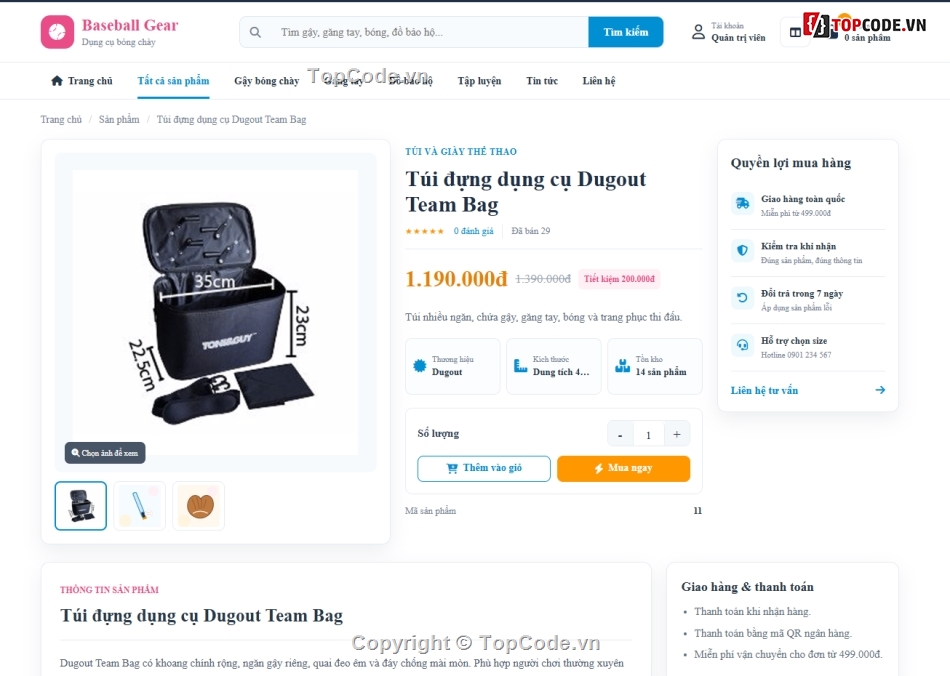 website,web bán dụng cụ,bán website